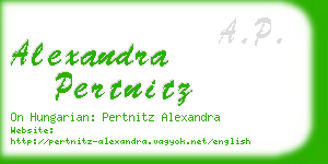 alexandra pertnitz business card